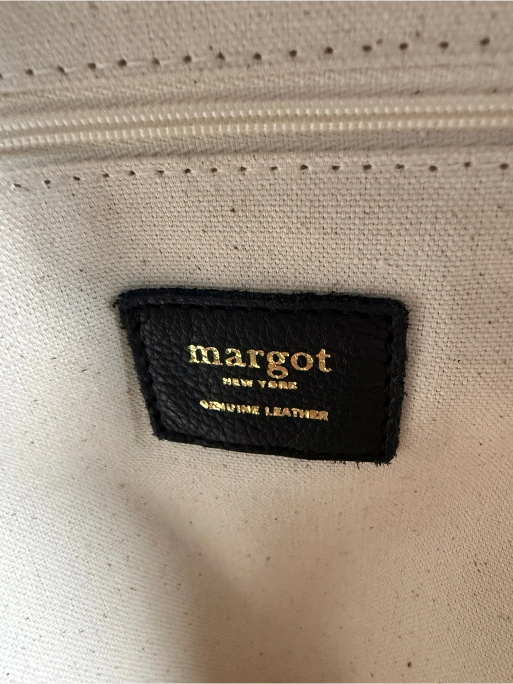Margot Kimmie Black Pebbled Leather Backpack Gold Hardware